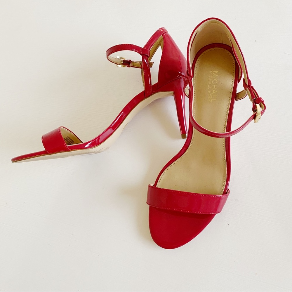 Michael Kors Ankle Strap Heel in Red Size 8